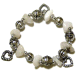 Bracelet d'artisanat marocain avec des pierres de couleur blanc