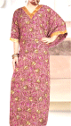 Robe orientale d'ete motifs roses et florales de differentes couleurs