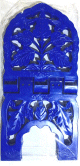 Porte Livre en plastique de couleur bleu motifs feuilles