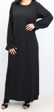 Robe longue entierement plissee pour femme (Plusieurs couleurs disponibles)