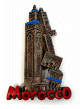 Magnet / Aimant de refrigerateur artisanal sous forme de Mosquee avec inscription Morocco