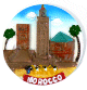 Magnet / Aimant de refrigerateur artisanal souvenir du Maroc (Morocco) en relief 3D