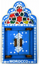 Magnet artisanal fenetre qui s'ouvre en relief 3D a l'interieur - Souvenir du Maroc