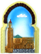 Magnet artisanal Mosquees au Maroc en relief 3D - Morocco