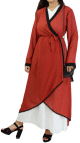 Kimono croise - Couleur Rouge Brique et Noir