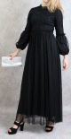 Robe elegante en tulle de couleur noir