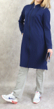 Survetement femme 2 pieces avec capuche de couleur bleu marine et gris clair- Grandes tailles disponibles