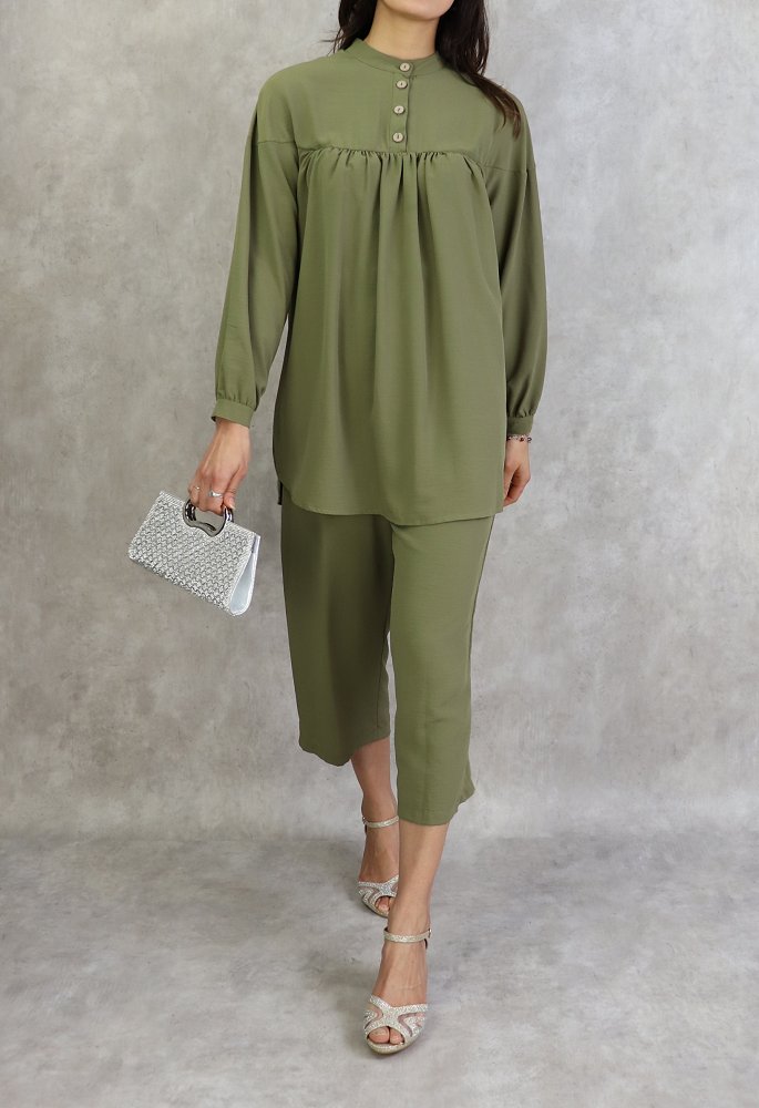 Ensemble deux pièces : Robe et cardigan pour femme - Couleur vert émeraude  - Prêt à porter et accessoires