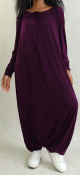 Combinaison Robe-Pantalon - Tenue decontractee et fluide pour femme - Couleur Violet