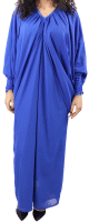 Robe ample col V pour femme - Couleur Bleu roi