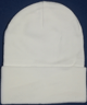Bonnet d'hiver blanc avec rabat
