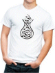 T-Shirt personnalisable Calligrahie artisitique du proverbe arabe "Contentement passe richesse"