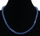 Collier ethnique artisanal imitation perles bleues transparentes
