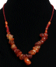 Collier ethnique imitation pierre ambre multiformes agence de perles couleur ambre