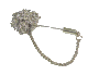 Broche epingle avec 19 perles blanches sous forme de fleur pour chale